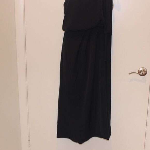 NWOT AMYLYNN One Shoulder  Satin Navy Blue Dress Women Size Medium - Picture 8 of 14